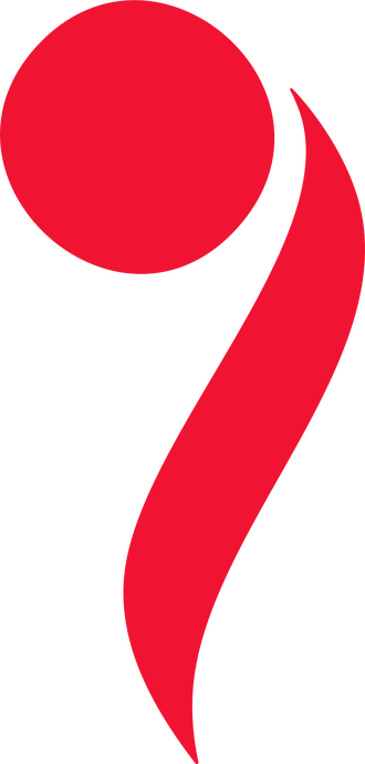 ARTIQ Musikschule Logo – stilisierte Note Rotes, minimalistisches Noten-Symbol der ARTIQ Musikschule als Teil des Markenlogos.